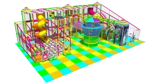Indoor playground hřiště s velkou skluzavkou a atrakcemi
