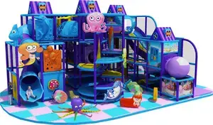 Mořské vnitřní hřiště s tobogánem a dvojitou skluzavkou