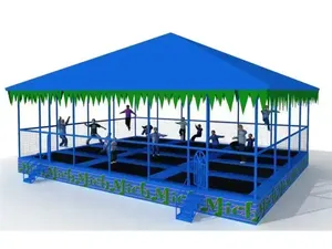 Venkovní trampolínové centrum se zastřešením pro dětské areály