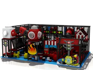 Tematické vnitřní hřiště s tunely a městskou záchranářskou tematikou