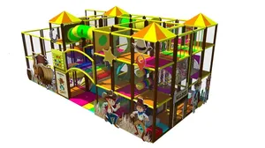 Dobrodružný indoor playground v kovbojském stylu s víceúrovňovou hrou