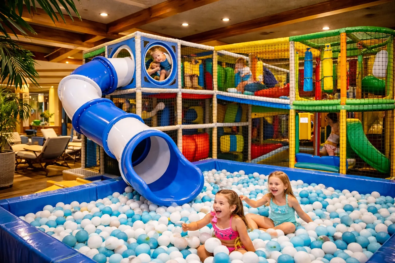 Vnitřní dětské hřiště pro hotel nebo rodinný resort