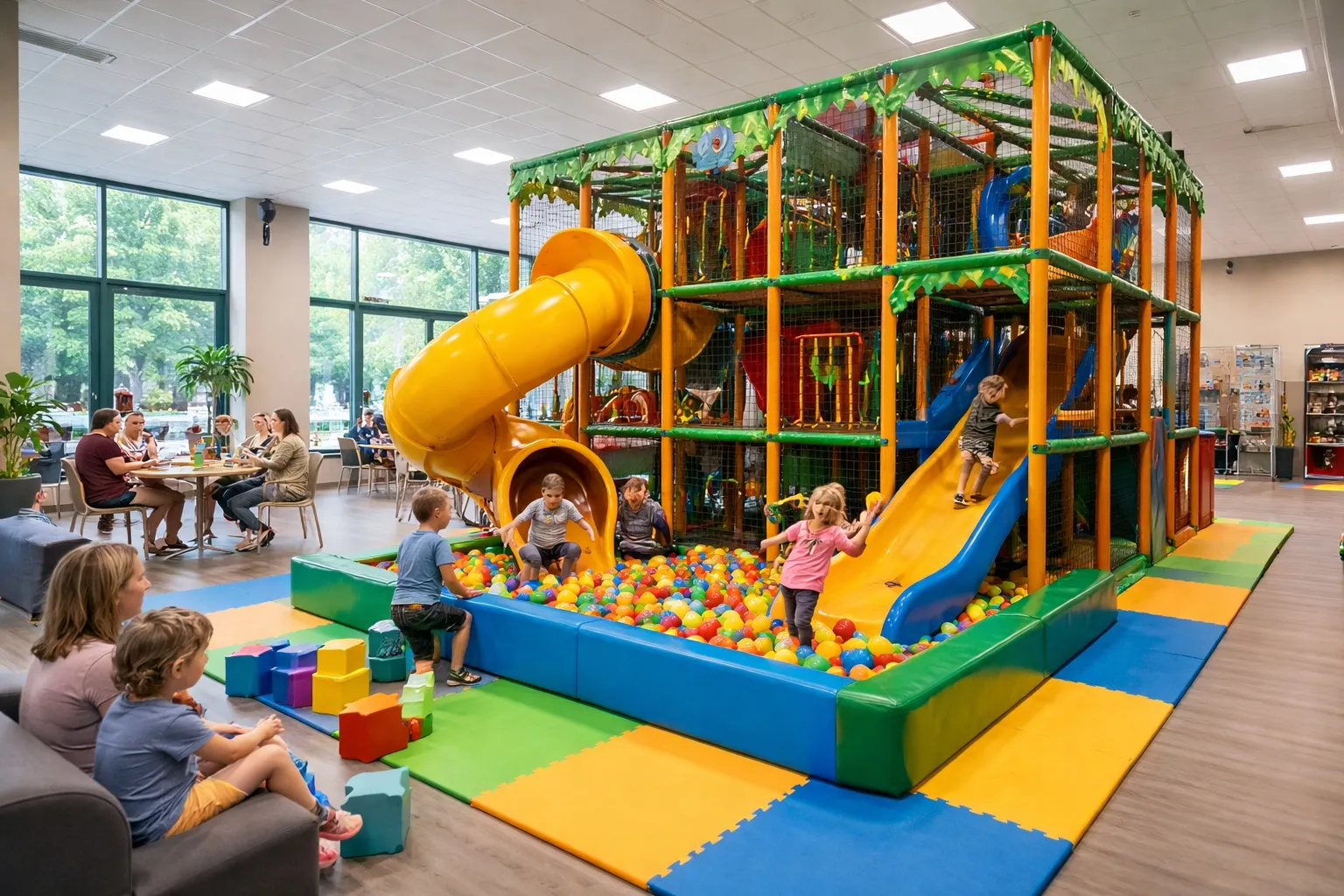 Vnitřní dětské hřiště pro komunitní centrum města nebo obce