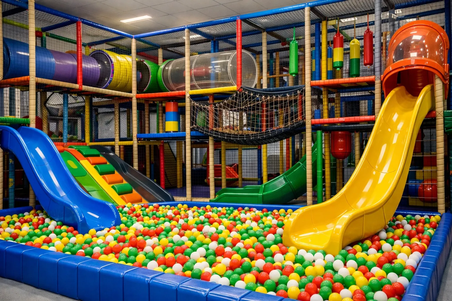 Vnitřní dětské hřiště na zakázku pro rodinné zábavní centrum